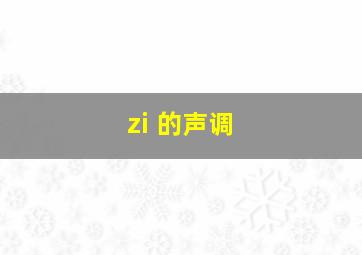 zi 的声调